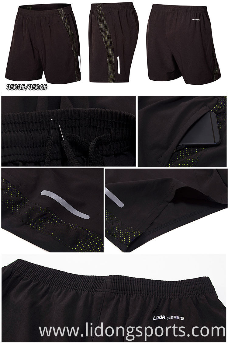 Wholesale Black Wear Unisex Quick Dry Running Clothing Leggings Sport Fitness Gym Shorts